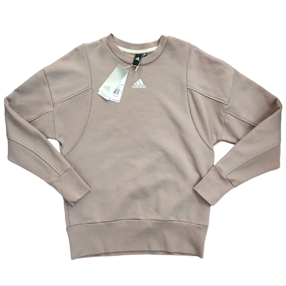 HP! NWT ADIDAS Internal Crew Taupe Long Sleeve Thick Sweatshirt Size XS Mens - Picture 3 of 11